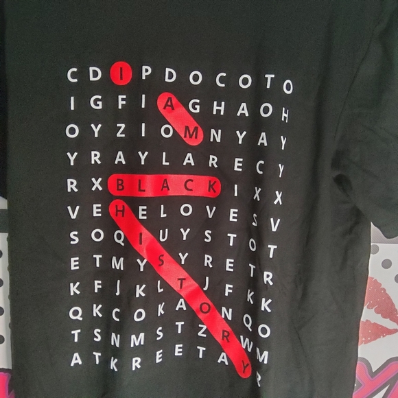 2 FOR 80 I am Black History Cross Word T shirt - Picture 3 of 10